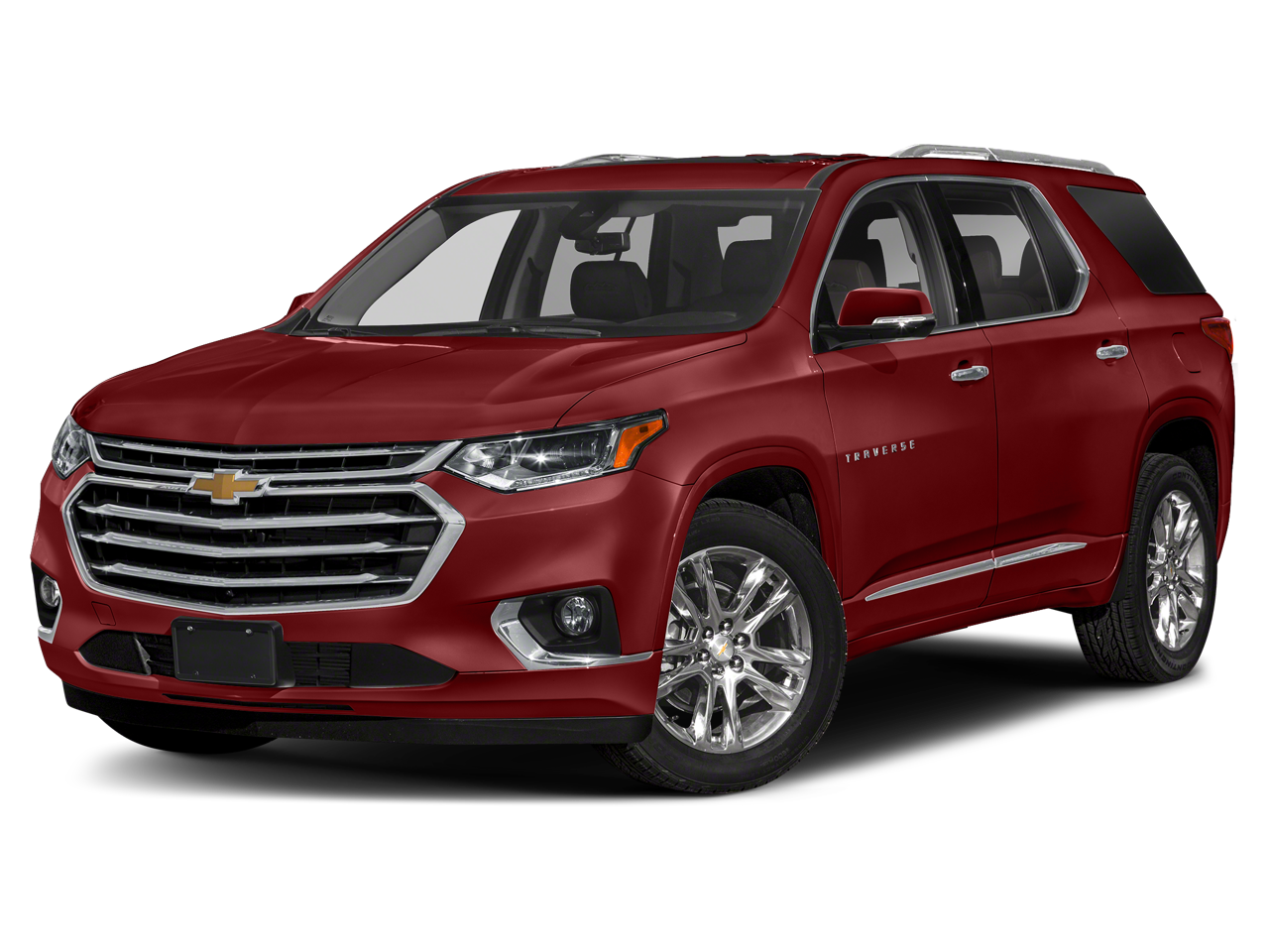 2020 Chevrolet Traverse High Country in Iridescent Pearl Tricoat — front three-quarter view