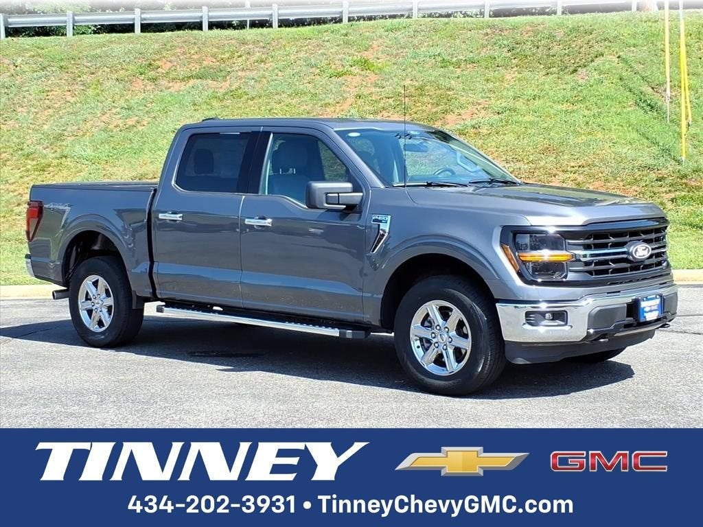 2025 Ford F-150 XLT in Gray — front three-quarter view