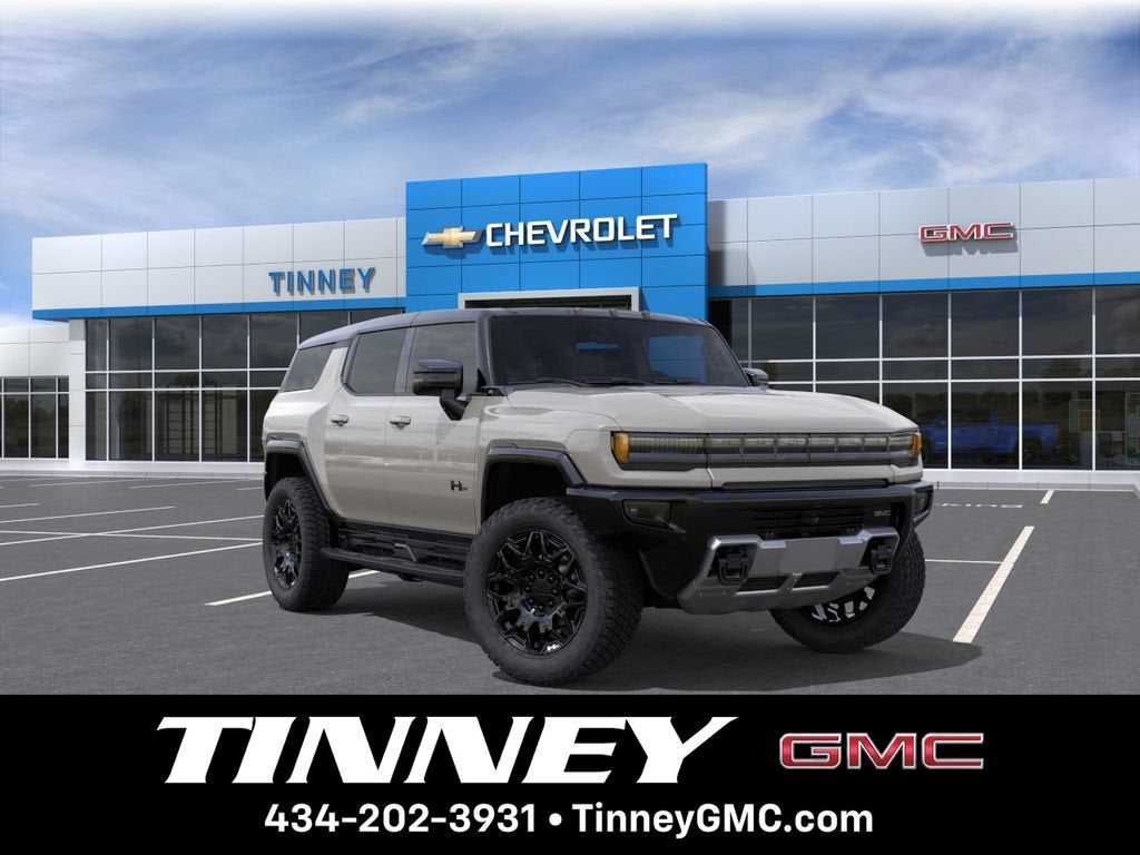 2026 GMC HUMMER EV SUV 3X in Coastal Dune — front three-quarter view