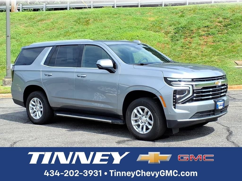 2025 Chevrolet Tahoe LT in Sterling Gray Metallic — front three-quarter view