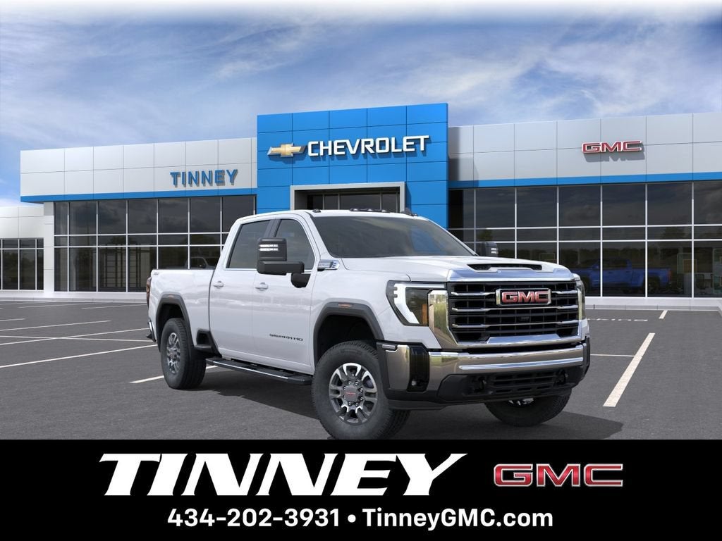 2026 GMC Sierra 2500 HD SLE in Summit White — front three-quarter view