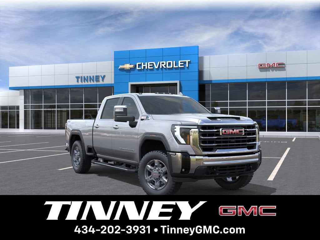 2026 GMC Sierra 2500 HD SLT in Sterling Metallic — front three-quarter view