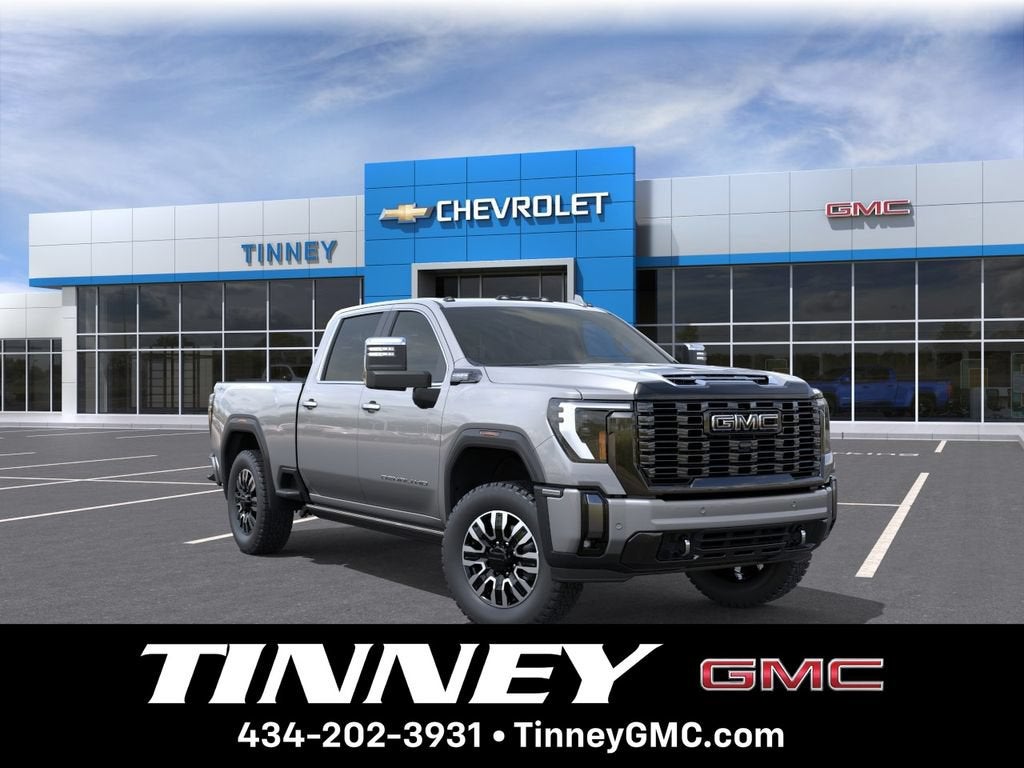 2026 GMC Sierra 2500 HD Denali Ultimate in Sterling Metallic — front three-quarter view
