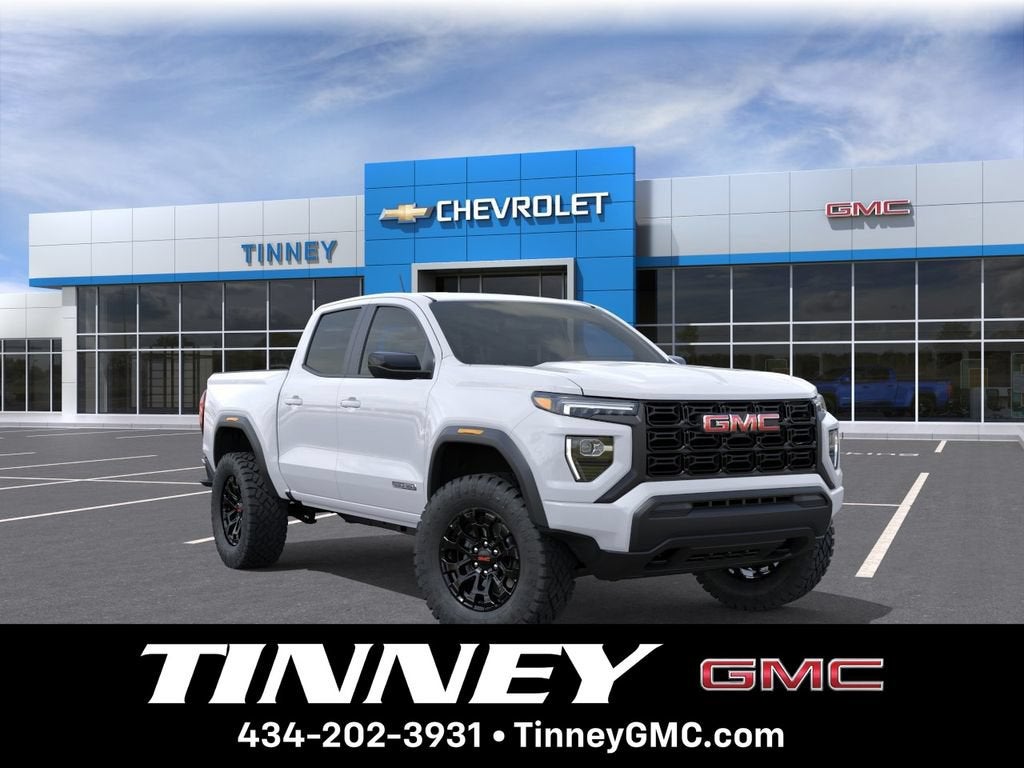2026 GMC Canyon Elevation in Summit White — front three-quarter view