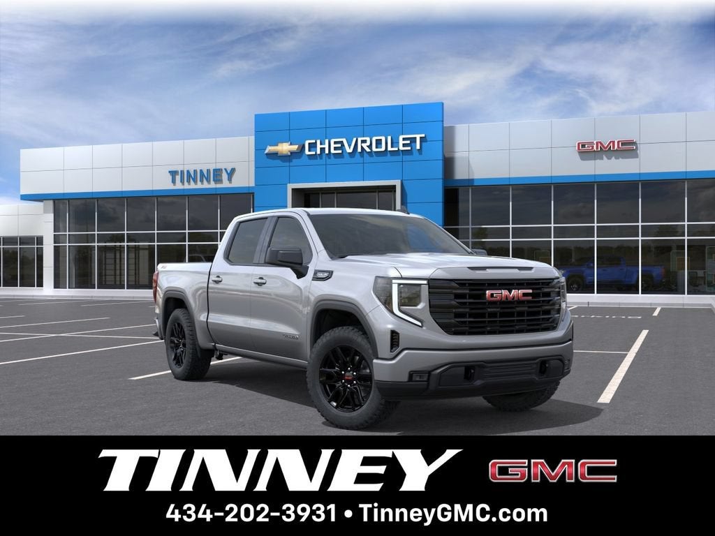 2026 GMC Sierra 1500 Elevation in Sterling Metallic — front three-quarter view