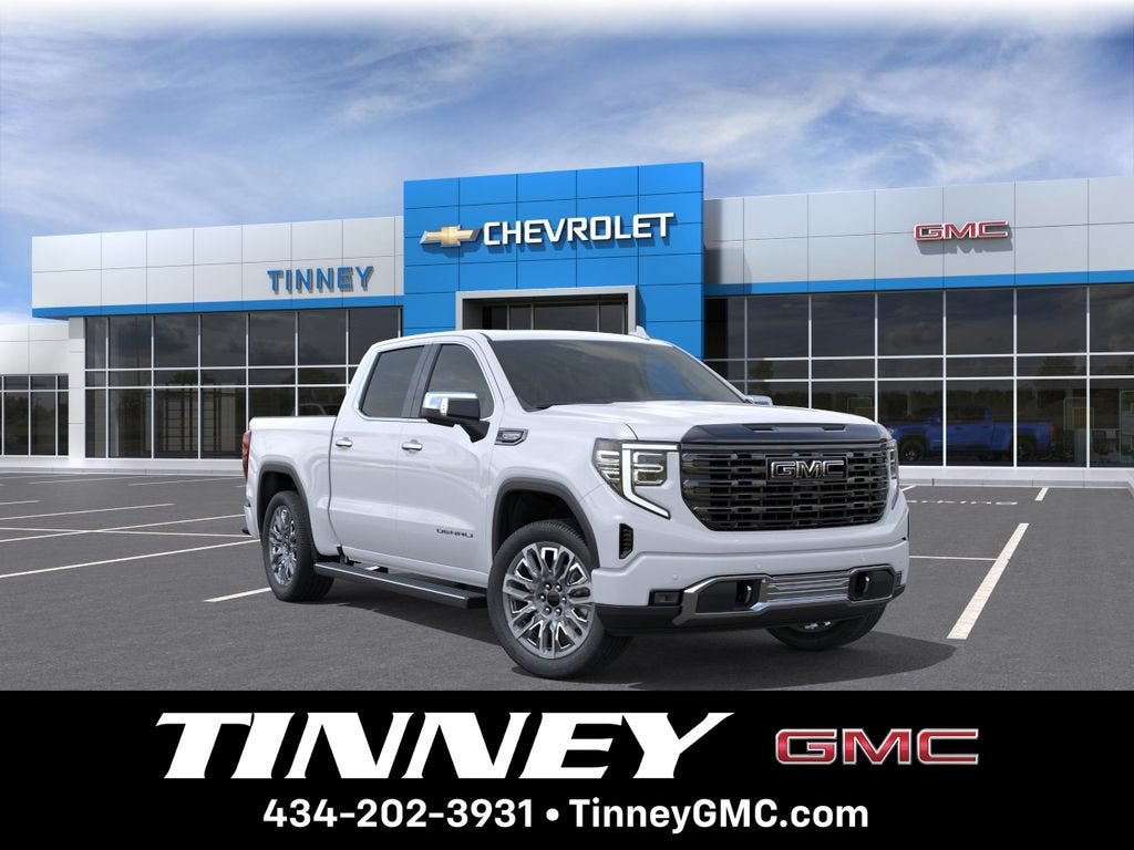 2026 GMC Sierra 1500 Denali Ultimate in Glacier White Tricoat — front three-quarter view