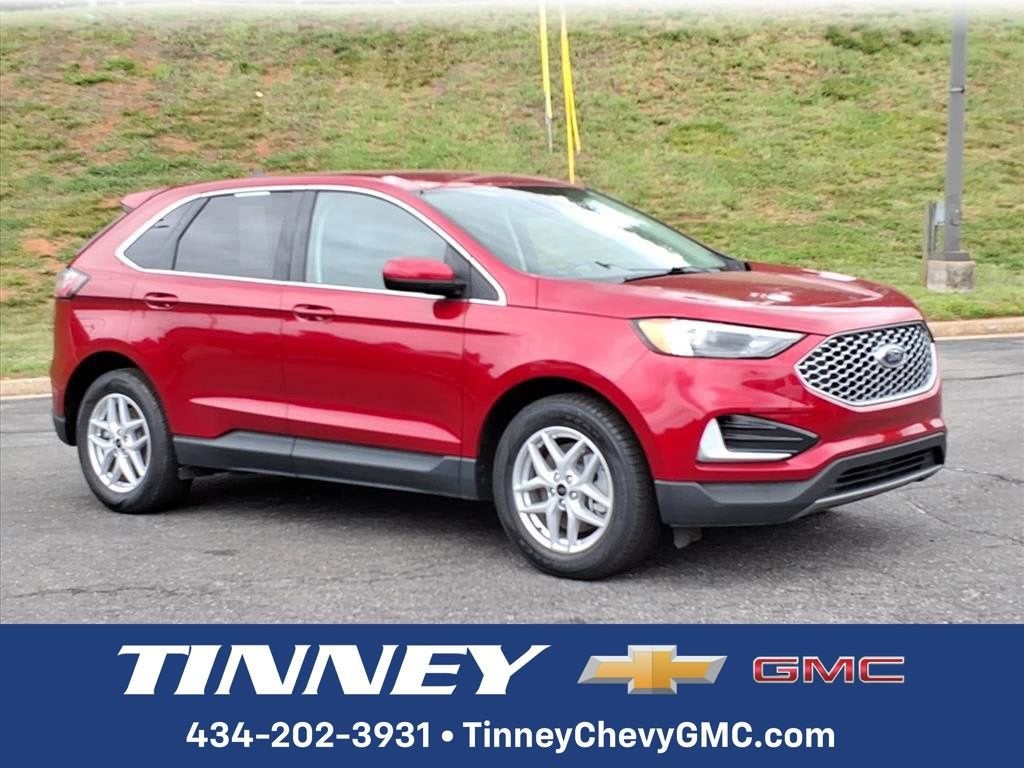 2024 Ford Edge SEL in Red — front three-quarter view