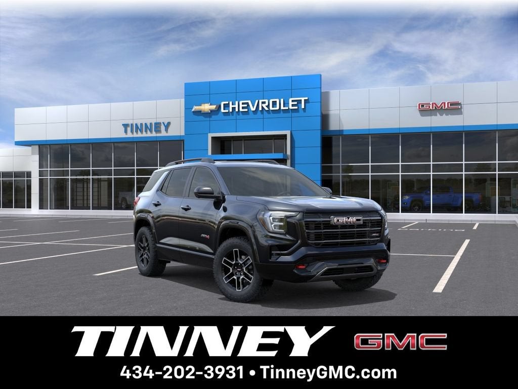2026 GMC Terrain AT4 in Ebony Twilight Metallic — front three-quarter view